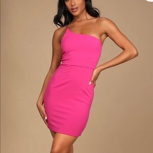 COPY - Fuschia one shoulder dress